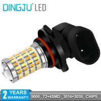 High Quality Car-Headlight-Bulbs 10-30V Auto-Fog-Lamp 9005 9006 Led 3030 Dual Color 6.3W High Brightness Hb4 Hb3 DJ134-9006