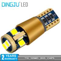 Super Bright T10 194 168 LED 2835 10SMD Auto Wedge Bulb 10-30V 160LM W5w Error Free Car Interior Light Licence Plate Lamp DJ063